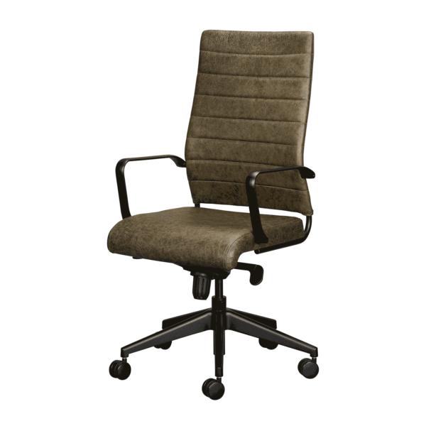 Image of Class-Black frame High Back chair - left side view