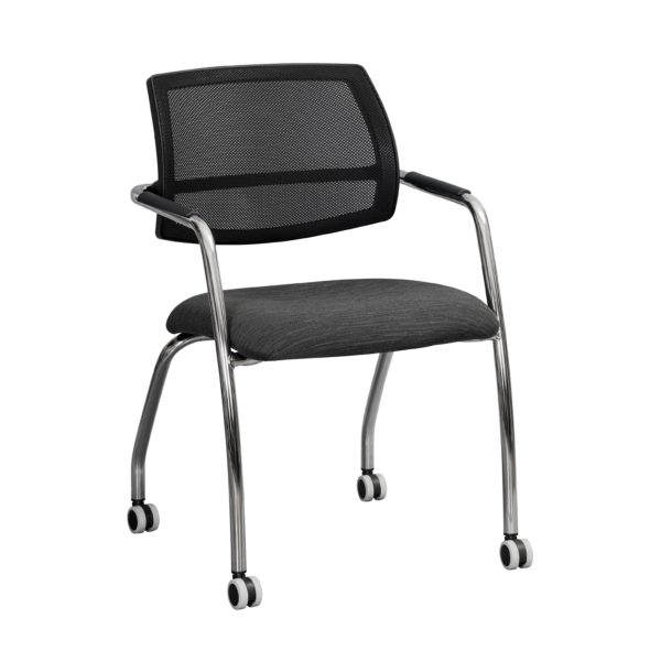 Urban Netted Back 4-legged Chair on Castors