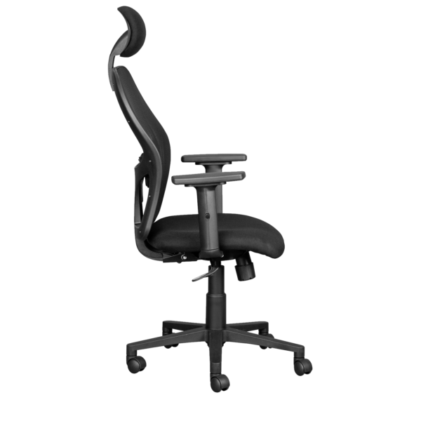 9 TO 5 Operators chair with headrest side view