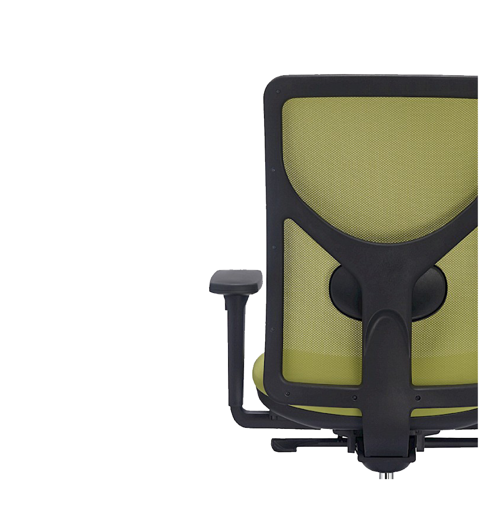 Close up of lumbar support on Y-Not Operators chair