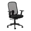 Black ergonomic mesh office chair with wheels